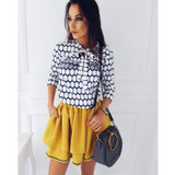 Trendy 2018 Women's Sexy Chiffon Blouses - Casual Snake Skin Printed Loose Tops for Fashion-Forward Ladies