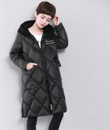 Stylish Women's Long Hooded Down Jacket 2017 - Warm White Duck Down Winter Coat for Ultimate Comfort and Fashion