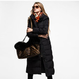 2023 Women's Winter Warm Long Down Jacket - Plus Size Hooded, Thick Quality White Duck Down for Ultimate Comfort