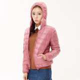 Stylish 2017 Winter Women's White Duck Down Ultra-Thin Snow Parka Jacket - Lightweight and Warm for Girls