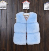 Stylish 2017 Winter Faux Fur Waistcoats for Girls - Solid Color Fashion Vests for Baby Princesses
