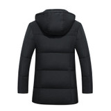 Men's Plus Size Waterproof Down Jacket - 2017 Long Hooded Winter Parka for Casual Style and Warmth