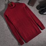 Men's High-Quality Slim Fit Turtleneck Cardigan Sweater - Casual Autumn & Winter Styles for the Modern Gentleman