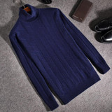 Men's High-Quality Slim Fit Turtleneck Cardigan Sweater - Casual Autumn & Winter Styles for the Modern Gentleman