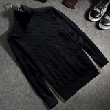 Men's High-Quality Slim Fit Turtleneck Cardigan Sweater - Casual Autumn & Winter Styles for the Modern Gentleman