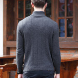 Men's High-Quality Slim Fit Turtleneck Cardigan Sweater - Casual Autumn & Winter Styles for the Modern Gentleman