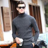 Men's High-Quality Slim Fit Turtleneck Cardigan Sweater - Casual Autumn & Winter Styles for the Modern Gentleman