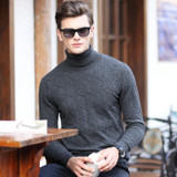 Men's High-Quality Slim Fit Turtleneck Cardigan Sweater - Casual Autumn & Winter Styles for the Modern Gentleman