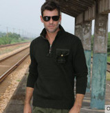 2023 Men's Plus Size Thick Winter Sweater - Loose Fit Military Casual Cotton Outerwear