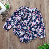Adorable Floral Long Sleeve Newborn Baby Girl Romper Jumpsuit - Cute Infant Outfit for 0-24 Months