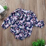 Adorable Floral Long Sleeve Newborn Baby Girl Romper Jumpsuit - Cute Infant Outfit for 0-24 Months