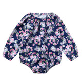 Adorable Floral Long Sleeve Newborn Baby Girl Romper Jumpsuit - Cute Infant Outfit for 0-24 Months