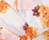 Floral Loose Chiffon Summer Jumpsuit for Women - Sexy V Neck Plus Size High Waist Romper Playsuit