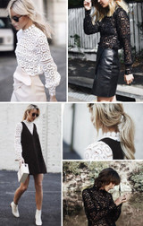 Elegant Floral Lace Blouse with Trendy Lantern Sleeves for a Chic Look