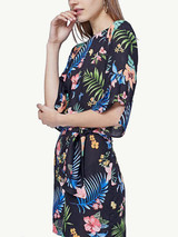 Chic Floral Flared Sleeve Backless Mini Dress for Effortless Summer Style