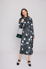 Floral Print Empire Dress for Women - Elegant FW0880 Fashion Style
