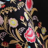 Floral Embroidery Harajuku Vintage Sweatshirt for Women - Stylish Black Pullover with Drawstring Cuffs for Autumn & Winter Fashion 2023