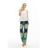 Floral Plus Size Wide Leg Harem Pants - High Waist Loose Palazzo Trousers for Women - Comfortable Beach Wear