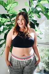 Plus Size Black Floral Cut Out Bralette for Curvy Comfort