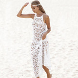 Trendy Floral Crochet Summer Dress for Women - Perfect for Parties and Casual Wear