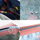 Floral Canvas Makeup Bag for Women - Portable Cosmetic Organizer and Toiletry Holder with Zipper, Perfect for Travel and On-the-Go Use