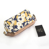 Floral Canvas Makeup Bag for Women - Portable Cosmetic Organizer and Toiletry Holder with Zipper, Perfect for Travel and On-the-Go Use