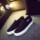 Trendy Floral Canvas Slip-On Shoes for Women – Comfortable, Height-Increasing Footwear with Appliqué Design