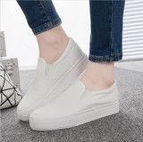 Trendy Floral Canvas Slip-On Shoes for Women – Comfortable, Height-Increasing Footwear with Appliqué Design