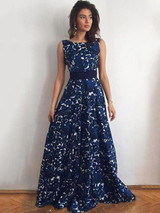 Floral Bow-Embellished Backless Sleeveless Maxi Dress for Effortless Summer Elegance
