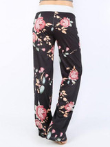 Floral Wide Leg Casual Pants with Bandage Design – Trendy Comfort for Every Occasion