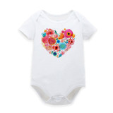 Adorable Floral Short Sleeve Bodysuits for Baby Girls - Summer & Spring Infant Clothing, Perfect Jumpsuits for Newborns Ages 0-12 Months