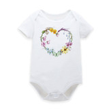 Adorable Floral Short Sleeve Bodysuits for Baby Girls - Summer & Spring Infant Clothing, Perfect Jumpsuits for Newborns Ages 0-12 Months