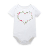 Adorable Floral Short Sleeve Bodysuits for Baby Girls - Summer & Spring Infant Clothing, Perfect Jumpsuits for Newborns Ages 0-12 Months