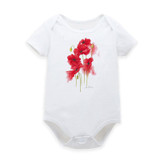 Adorable Floral Short Sleeve Bodysuits for Baby Girls - Summer & Spring Infant Clothing, Perfect Jumpsuits for Newborns Ages 0-12 Months