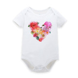 Adorable Floral Short Sleeve Bodysuits for Baby Girls - Summer & Spring Infant Clothing, Perfect Jumpsuits for Newborns Ages 0-12 Months
