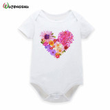Adorable Floral Short Sleeve Bodysuits for Baby Girls - Summer & Spring Infant Clothing, Perfect Jumpsuits for Newborns Ages 0-12 Months