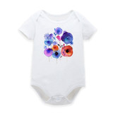 Adorable Floral Short Sleeve Bodysuits for Baby Girls - Summer & Spring Infant Clothing, Perfect Jumpsuits for Newborns Ages 0-12 Months