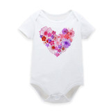 Adorable Floral Short Sleeve Bodysuits for Baby Girls - Summer & Spring Infant Clothing, Perfect Jumpsuits for Newborns Ages 0-12 Months