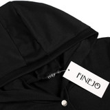 FINEJO Plus Size 3XL Autumn Hooded Bodycon Dress for Women - Sexy Long Sleeve V Neck Cotton Pencil Dress for Casual and Party Wear
