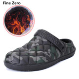 Men's Fine Zero Camouflage Indoor Slippers - Lightweight Winter Warm Home Slides, Size 45 House Shoes
