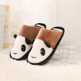Cozy Unisex Panda House Slippers for Men - Plush Non-Slip Winter Slides and Warm Furry Home Shoes