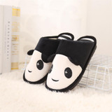 Cozy Unisex Panda House Slippers for Men - Plush Non-Slip Winter Slides and Warm Furry Home Shoes