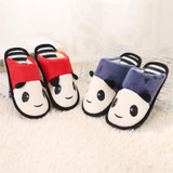 Cozy Unisex Panda House Slippers for Men - Plush Non-Slip Winter Slides and Warm Furry Home Shoes