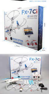Fineco FX-7ci 2.4GHz 4CH WiFi FPV Quadcopter Drone with 6-Axis Gyro and 2.0MP HD Camera - Real-Time Video Transmission and Ready-to-Fly Design