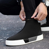 Stylish High Top Zipper Ankle Boots for Men - Comfortable Casual Walking Flats for Autumn Winter