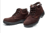 Men's Fine Zero Super Warm Plush Safety Shoes with Steel Toe Caps - Anti-Slip, Anti-Puncture Winter Boots for Work and Snow