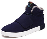 Men's High Top Winter Boots - Plush Fur Lined Lace-Up Ankle Shoes for Ultimate Warmth and Comfort in Autumn