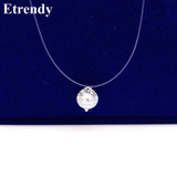 Elegant Zircon Choker Necklace for Women – Fine Transparent Invisible Design, Super Shiny Jewelry for 2023