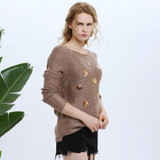 FinalFit Sequined Sweater Women Autumn Causal Knitted Women Sweater Pullovers Pull Femme