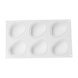FILBAKE 6 Cavity Stone Shape Silicone Cake Mold Baking Moulds Pastry Decorating Molds Tools for Soap, Muffin, Brownie, Mousse